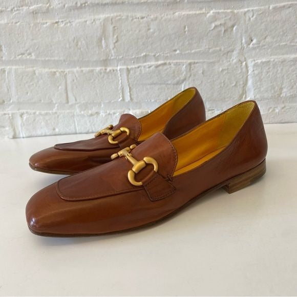 Mara Bini || Soft Leather Loafer with Bit Seta Coloniale Cognac Gold 37