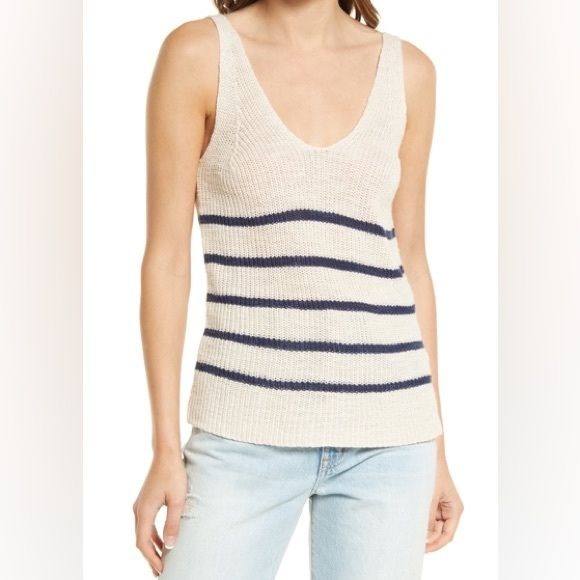 Faherty || Out East Sweater Knit Tank Ivory Medium