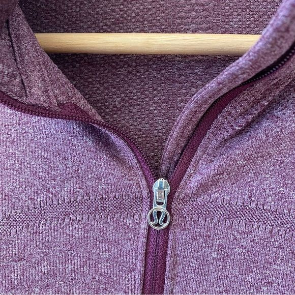 Lululemon || Swiftly Tech 1/2 Zip Heathered Plum Purple 10