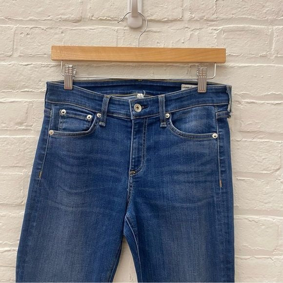 rag & bone || Cate Mid-Rise Skinny Cliff Slim Fit Ankle Mid Indigo Jean Blue 26