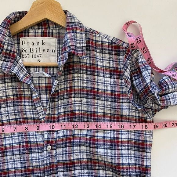 Frank & Eileen || Grayson Plaid Flannel Button Down Blue Red Small