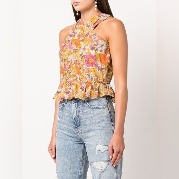 Veronica Beard || Kailani Floral Blouse Top Tank Silk 4