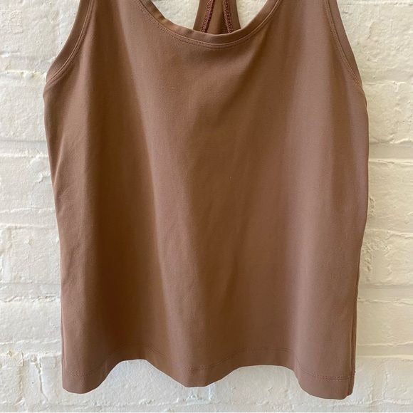 Lululemon || Cool Racerback Tank Top Shorter Length Cacao Brown Tan 6