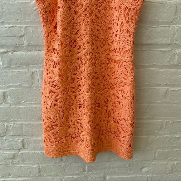 Lilly Pulitzer || Jamie Crochet Shift Dress Bright Coral Small