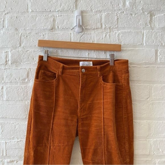 & Other Stories || Corduroy Flares Trousers Pants Orange US 8