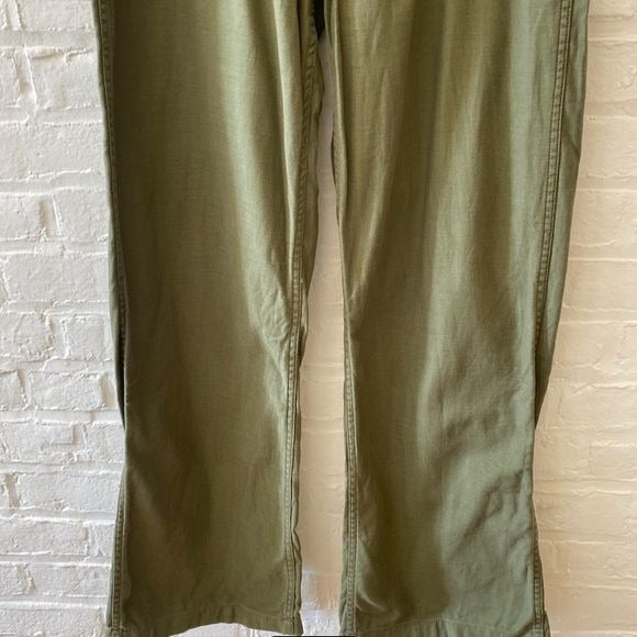 R13 || Wide-leg Utility Pants in Olive Green 28