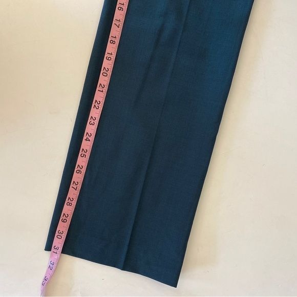 Theory || Heze Belted Trouser Pant Deep Teal Blue Green 4