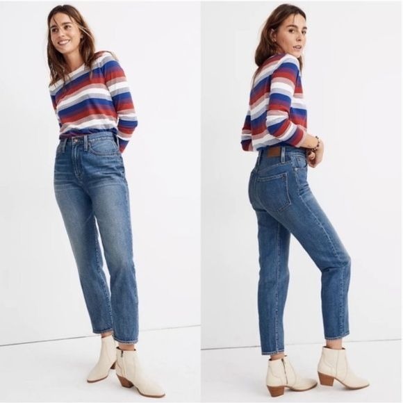 Madewell || The Momjean in Downey Wash Mom Jean Blue 26 NWT