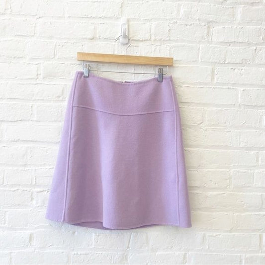 COS || Double Face Mini Skirt In Lilac Purple Wool 6 NWT