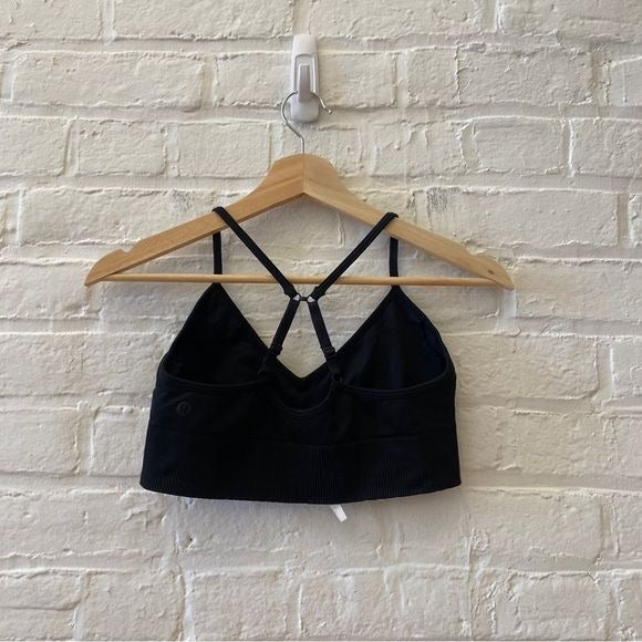 Lululemon || Ebb To Street Bra II Adjustable Straps Solid Black 8