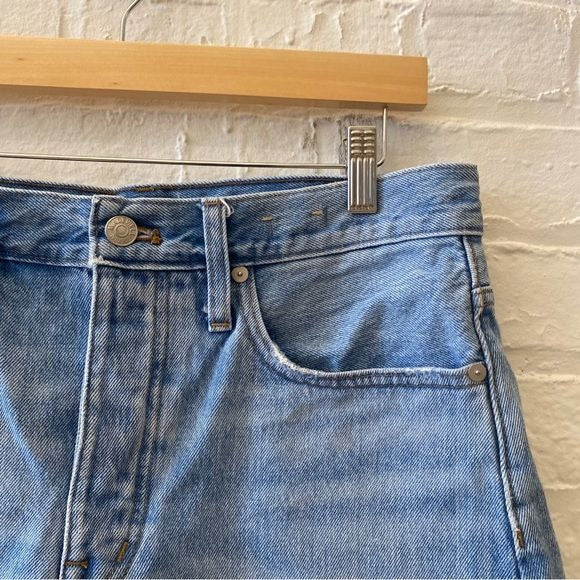 Madewell || Relaxed Denim Shorts in Rosemount Wash Destroyed Hem Edition Blue 27