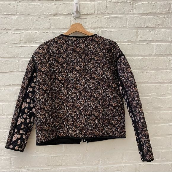 Boheme || Hermoine Quilted Floral Jacket Black XS