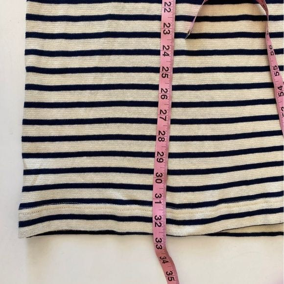 Apiece Apart || Elodie Mini Dress Pocket Boxy Navy Cream Stripe Small NWT