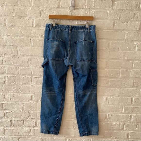 Vince. || Slouch Carpenter Jeans Distressed Blue 28