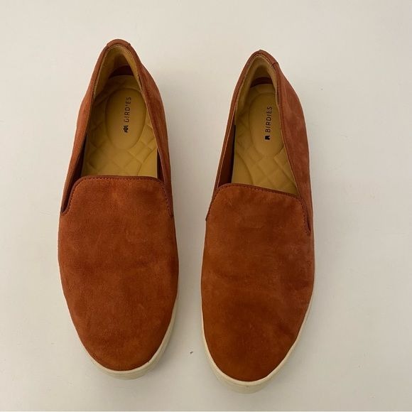 Birdies || The Swift Suede Leather Slip On Loafer Sneakers in Nutmeg 7.5