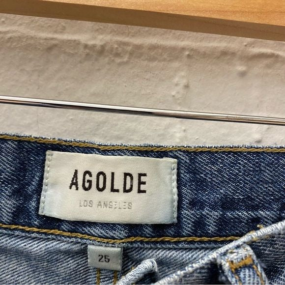 AGOLDE || 90s Pinch Waist Straight Leg Jean in Backdrop Blue 25