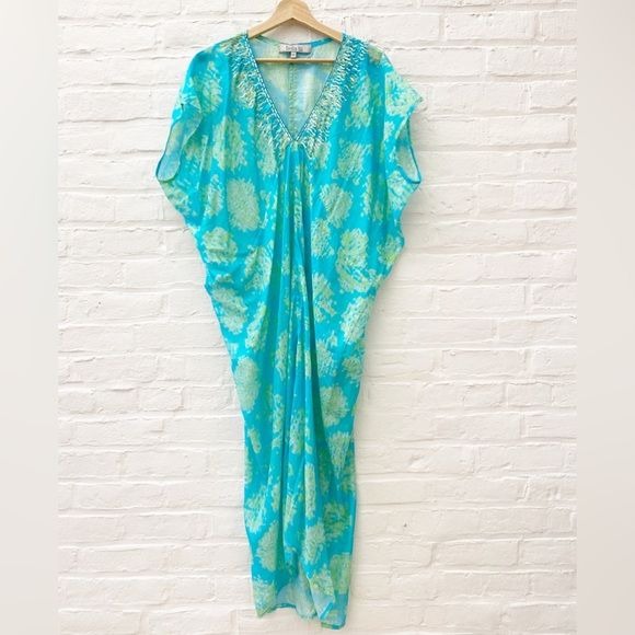 Bella Tu || Sequined Tie Dye Kaftan Mumu Maxi Dress XL