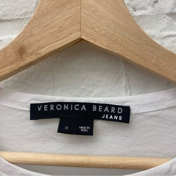 Veronica Beard || Eyelet Ruffle Tee White Small