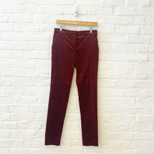 The Row || Velvet Pants Rust Orange Red Elizabeth Olsen Size 0