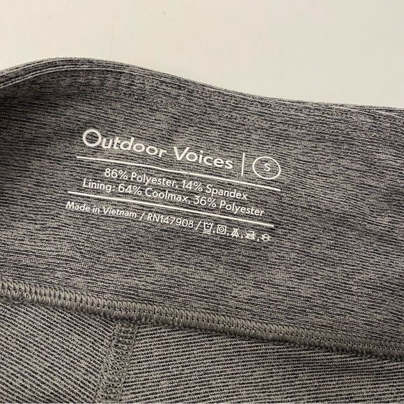 Outdoor Voices || Dipped 7/8 Leggings Warmup Graphite Gray Colorblock Small