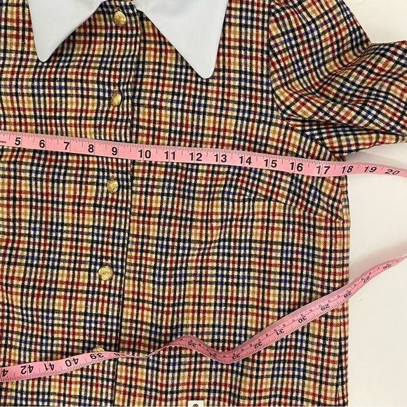 Tuckernuck || Cambridge Check Plaid Twiggy Dress Detachable Collar XS