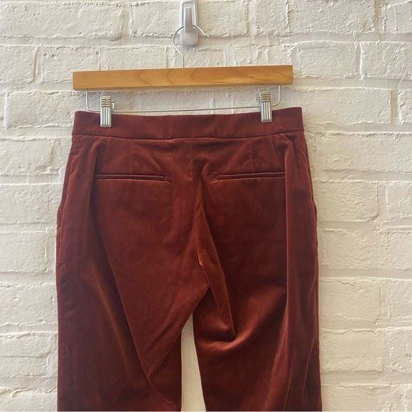 The Row || Velvet Pants Rust Orange Red Elizabeth Olsen Size 0