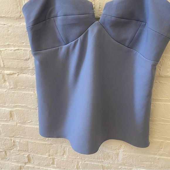 Zara || Structured Tank Top Camisole Blouse Blue Small NWT