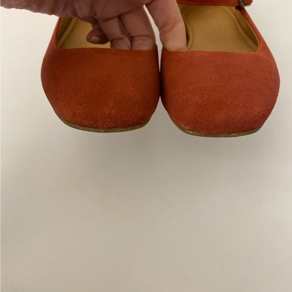 Crown Vintage || Sillani Mary Jane Flat Rust Red Suede 6