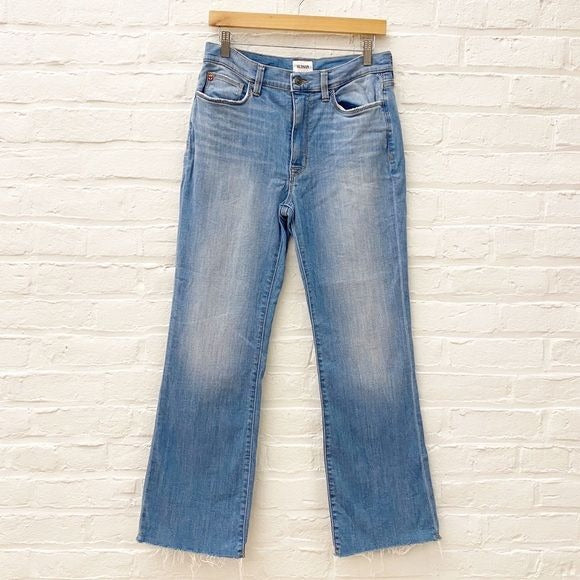 Hudson || Blair Boot Cut Jeans Raw Hem Blue 30