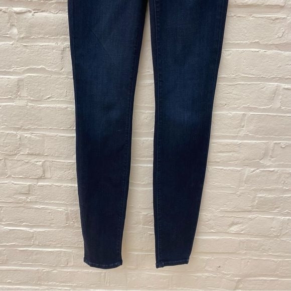 AYR || Hi-Rise Skinny Jeans in Jaguar Legs Dark Wash 27 x 32” Inseam Tall Long