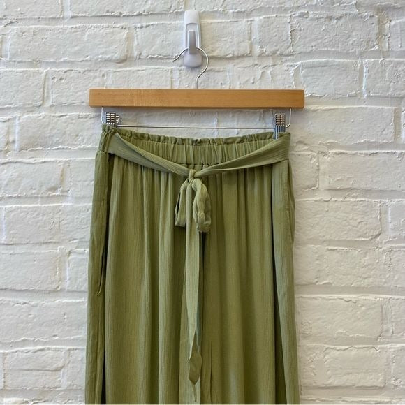 eberjey || Hudson Breezy Weave Beach Pant in Pear Green Medium