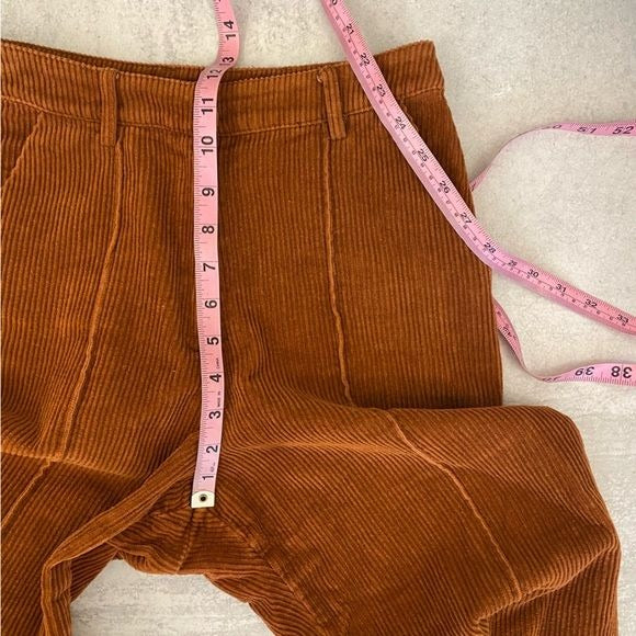 ASTR The Label || Wide Leg Corduroy Pants in Maple Orange Brown XS