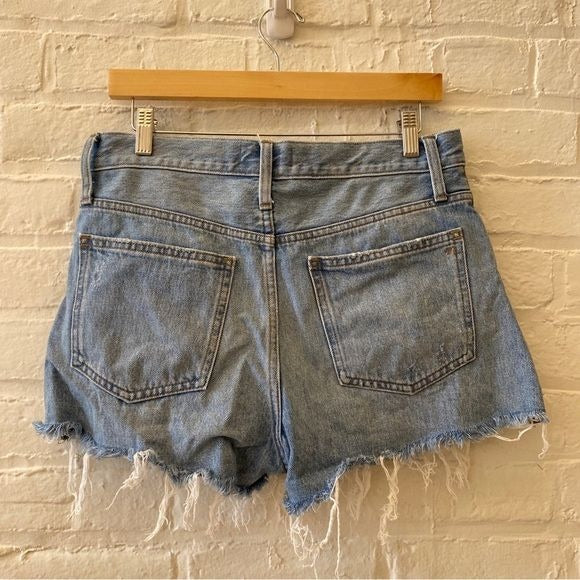 Madewell || Relaxed Denim Shorts in Rosemount Wash Destroyed Hem Edition Blue 27