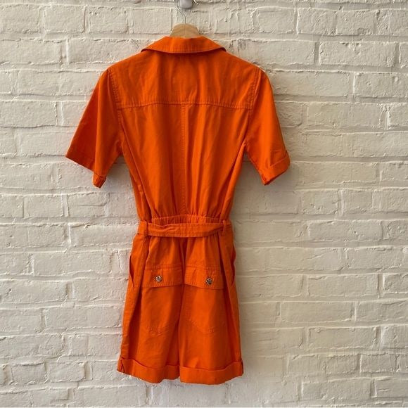 Le Superbe || Kelly Belted Utility Romper Orange 2