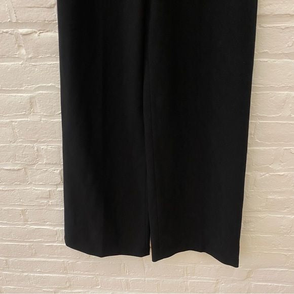 Maje || Parc Wide Leg Crepe Pants Trousers Black 36 US 4