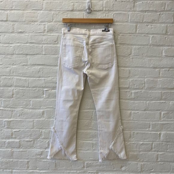 Citizens Of Humanity || Drew Fray Hem Cropped Jean White 27