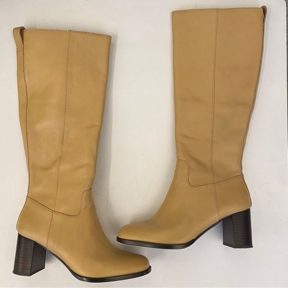 Madewell || The Selina Tall Heeled Boot in Desert Dune Tan Beige 7.5