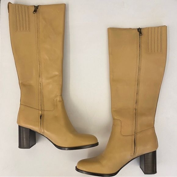 Madewell || The Selina Tall Heeled Boot in Desert Dune Tan Beige 7.5