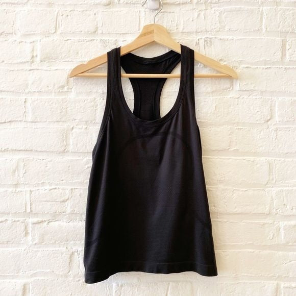 Lululemon || Swiftly Tech Racerback Tank Race Length Cropped Short Black 6