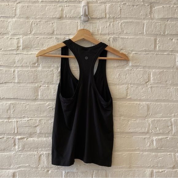 Lululemon || Swiftly Tech Racerback Tank Race Length Cropped Short Black 6