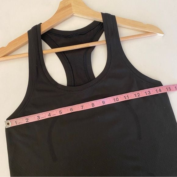 Lululemon || Swiftly Tech Racerback Tank Race Length Cropped Short Black 6