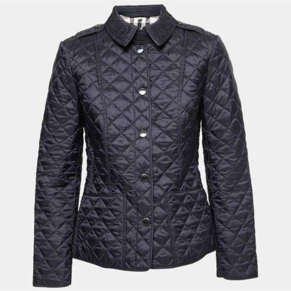 Burberry Brit || Kencott Quilted Snap Nova Check Jacket Black Medium