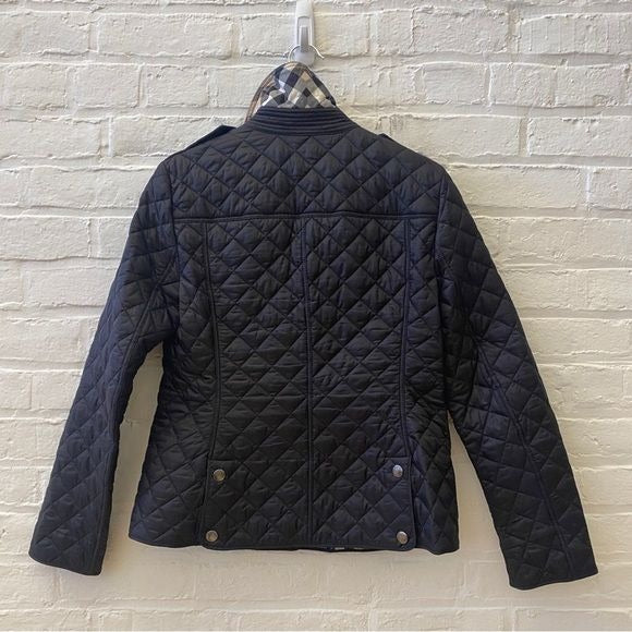 Burberry Brit || Kencott Quilted Snap Nova Check Jacket Black Medium