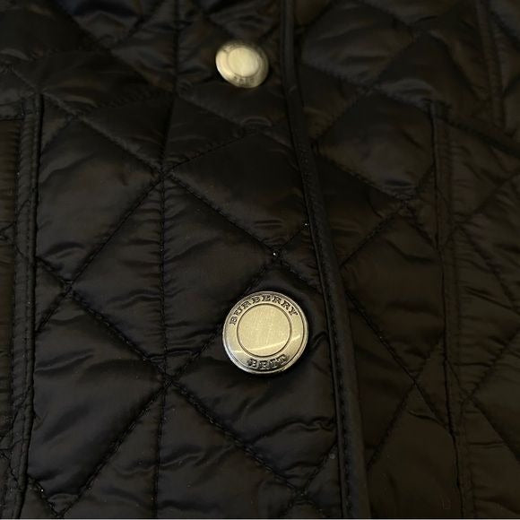 Burberry Brit || Kencott Quilted Snap Nova Check Jacket Black Medium