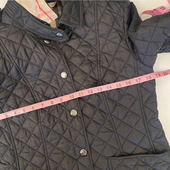 Burberry Brit || Kencott Quilted Snap Nova Check Jacket Black Medium