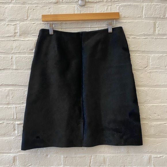 CO-OP (Barney’s) || Calf Hair Mini Skirt Black IT 42 US 6