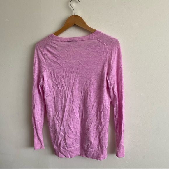 J. Crew || Merino V-Neck Tunic Sweater Lilac XS