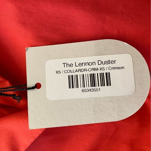 Duster || The Lennon Duster Dress in Crimson Red XS NWT