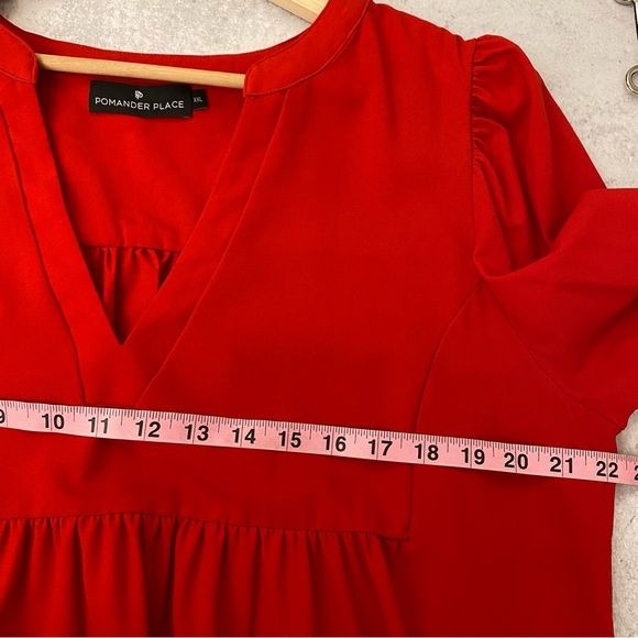 Tuckernuck || Pomander Place Crepe Kenzo Dress Long Sleeve Red XXL