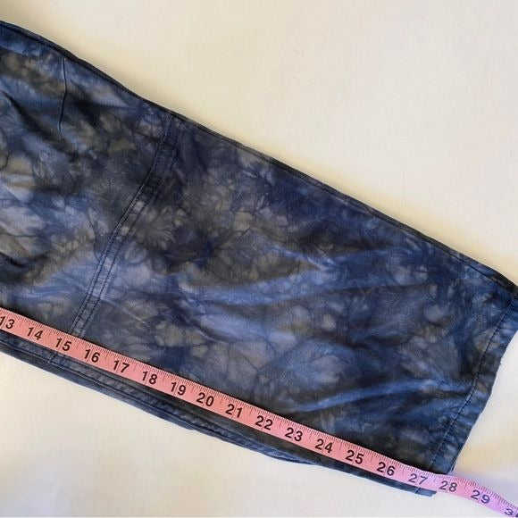 Anthropologie || Pilcro The Wanderer Relaxed Overalls Blue Tie Dye 32